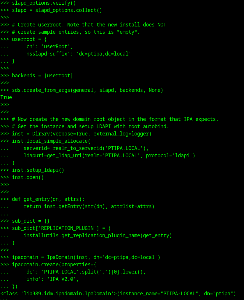Настройка 389 DS с помощью Python