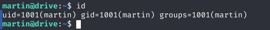 Сессия пользователя martin