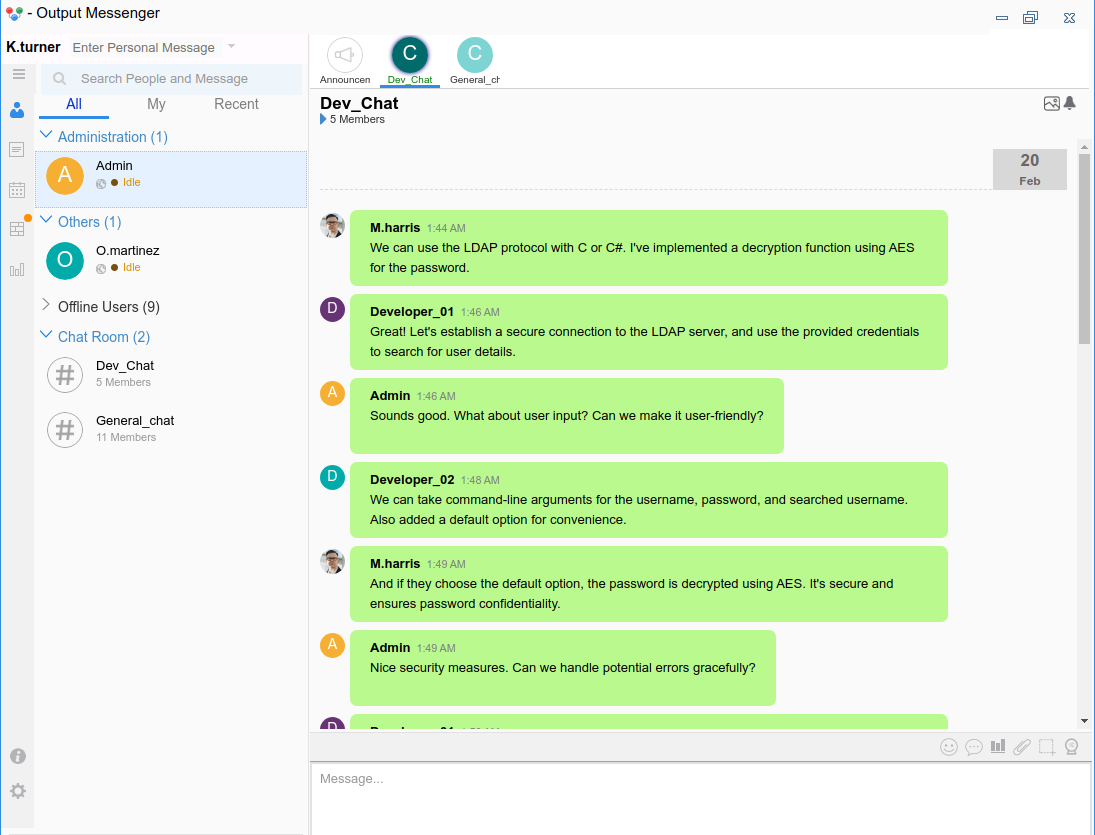 Сообщения в чате Dev_Chat