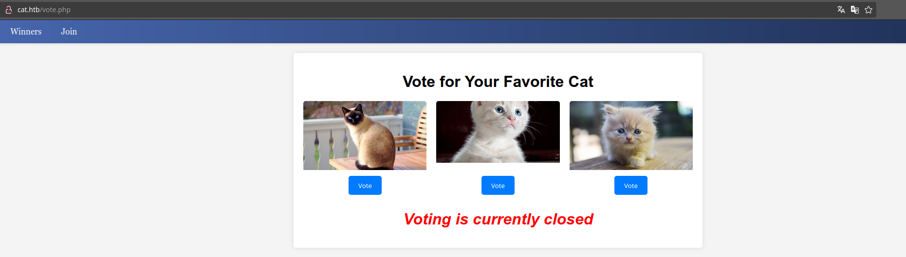 Содержимое страницы vote.php