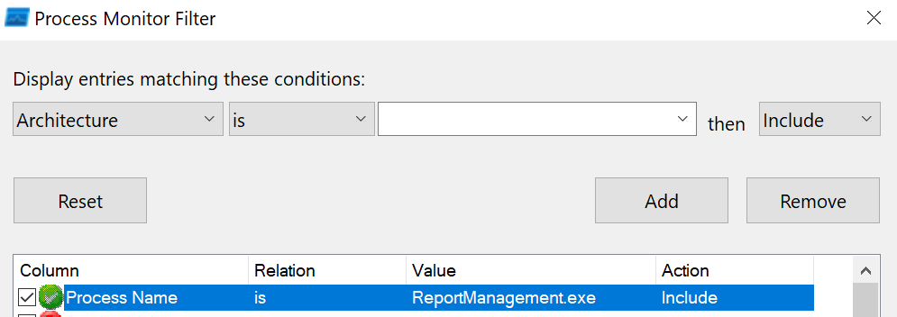 Настройка Process Monitor