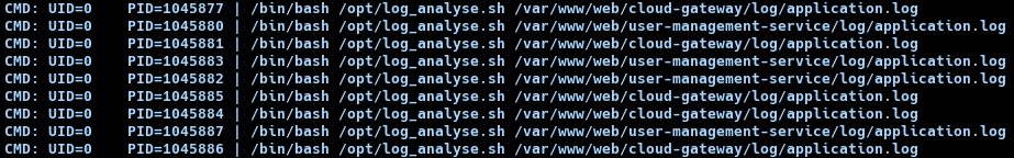 Вывод утилиты pspy64